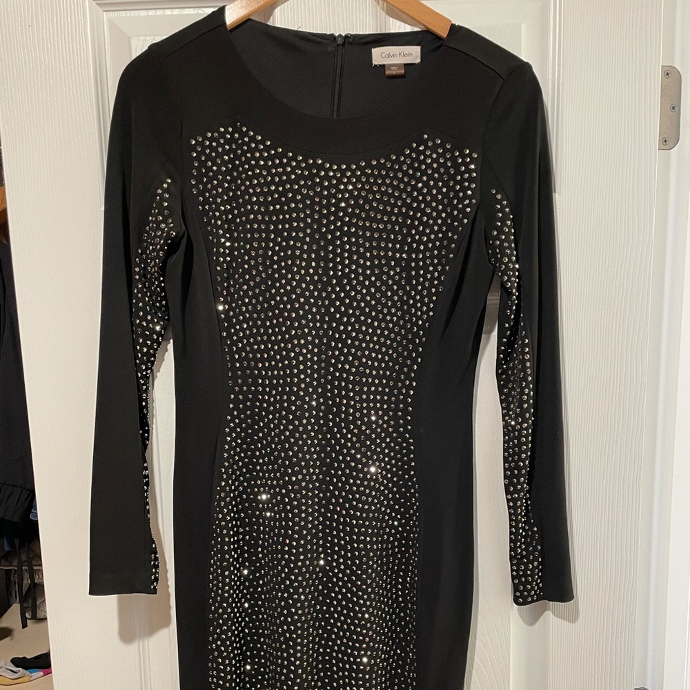 Calvin Klein Beaded Dress Sz 4